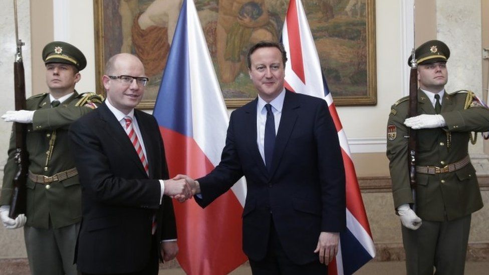 Bohuslav Sobotka and David Cameron
