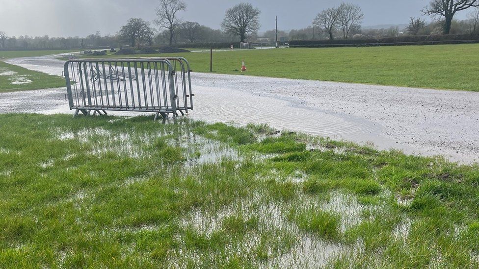 Standing water at the Turnpike showground