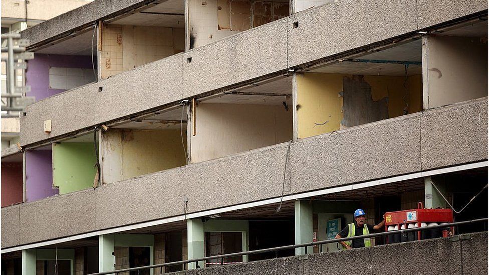 Demolition work takes place on the huge Aylesbury council estate in Southwark, home to 7,500 people, on September 21, 2010