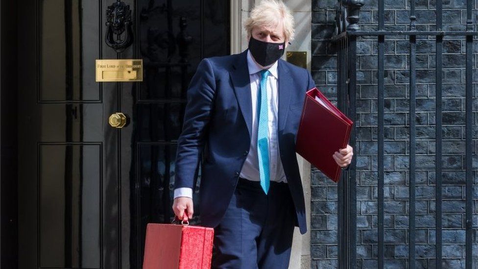 Boris Johnson departs 10 Downing Street ahead of the State Opening of Parliament