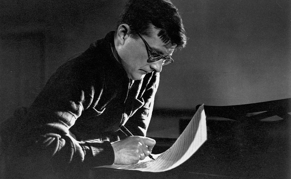 Shostakovich composing