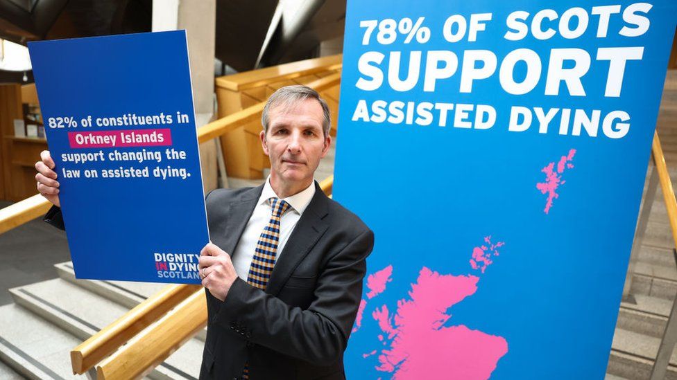 Scottish Liberal Democrat MSP Liam McArthur poses for photographs and gives interviews as he has today published his Assisted Dying for Terminally Ill Adults (Scotland) Bill