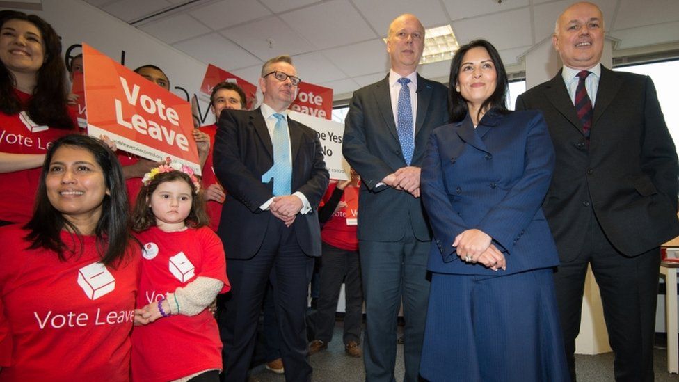 Ministers at Vote Leave launch