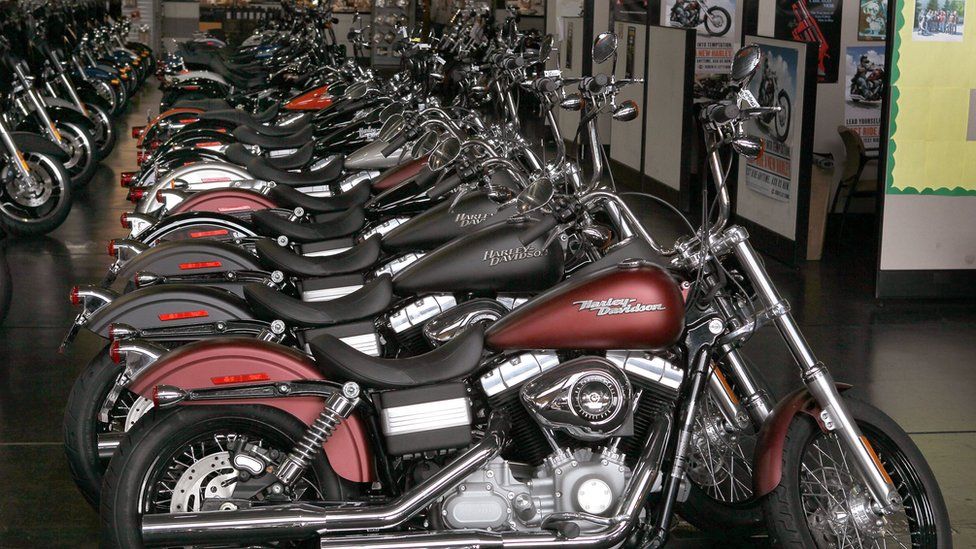 Harley-Davidson motorcycles are offered for sale at Chicago Harley-Davidson