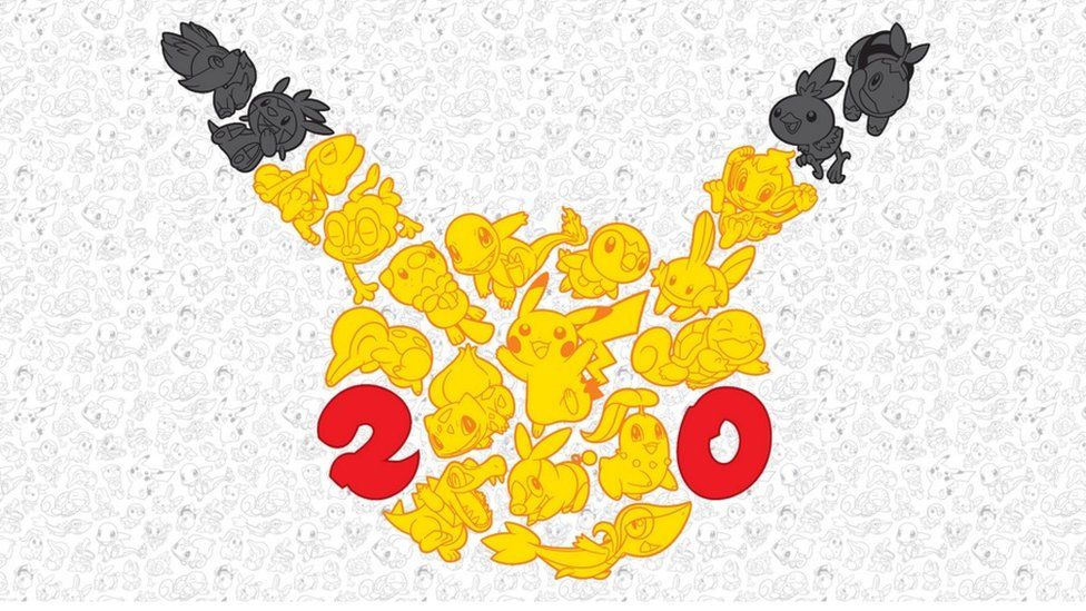The logo for the 20th anniversary of Pokémon