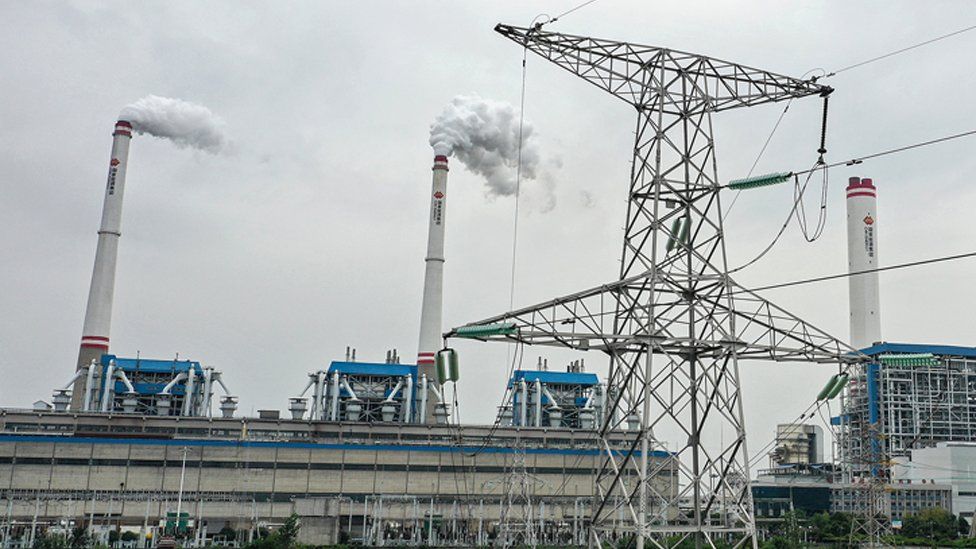 A coal fired power plant on 13 October 2021 in Hanchuan, Hubei province, China