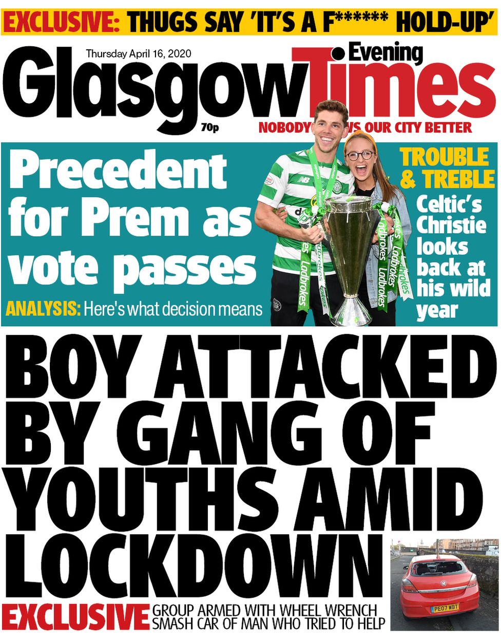 Glasgow Times front page