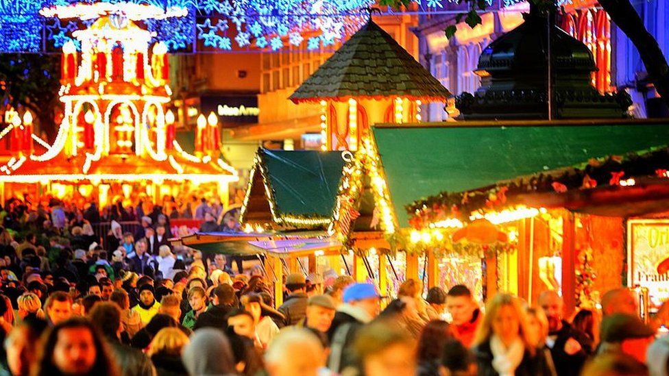 Armed patrols as Birmingham Christmas market opens BBC News