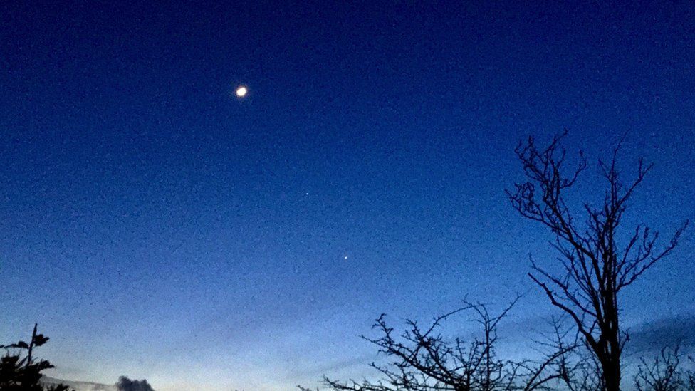 Photo of Venus and Jupiter in Llanaelhaearn