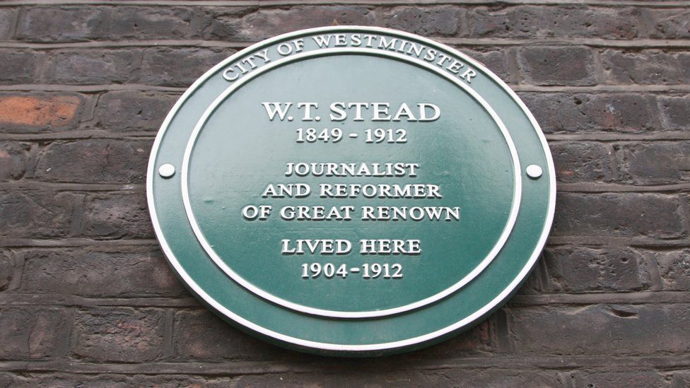 Plaque for W.T. Stead