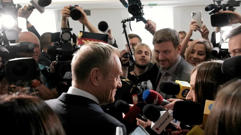 Poland's popcorn moment as pro-EU leader Tusk returns to power