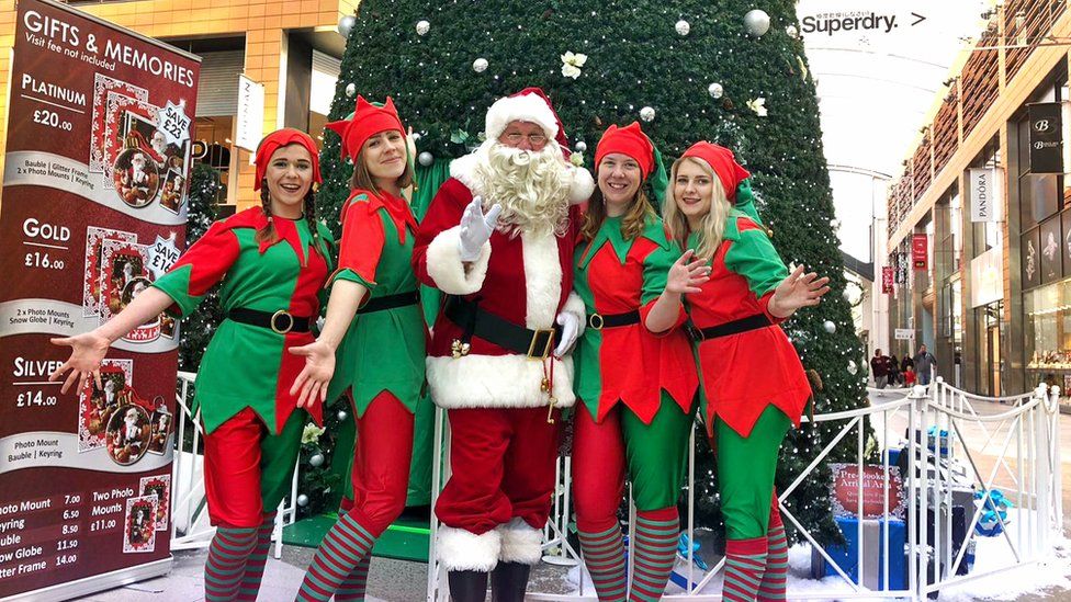 Santa and his elves in Bristol