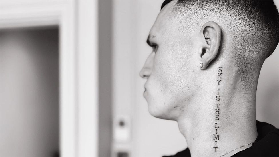 Phil Foden's neck tattoo