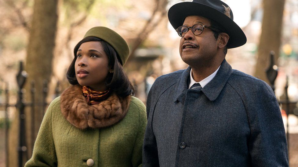 Jennifer Hudson as Aretha Franklin and Forest Whitaker as her father C.L. Franklin in the film Respect