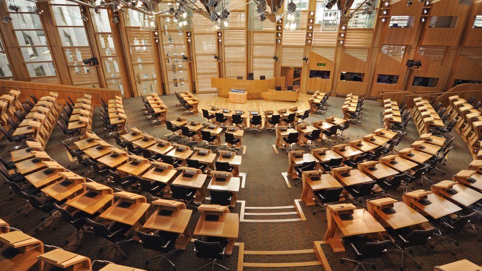 Scottish Parliament debating chamber