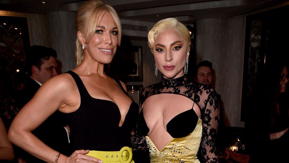 Hannah Waddingham and Lady Gaga attend the 27th Annual Critics Choice Awards at The Savoy on March 13, 2022 in London, United Kingdom