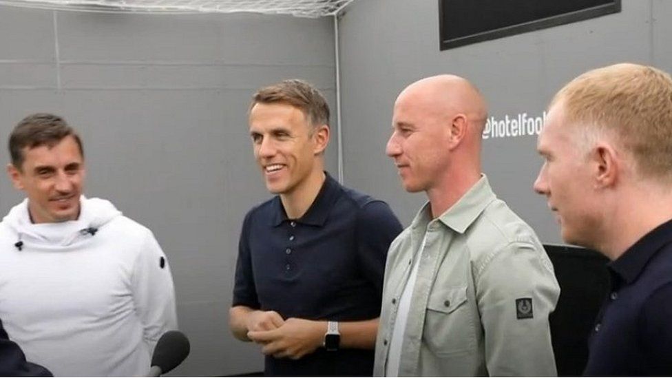 Gary and Phil Neville, Nicky Butt and Paul Scholes