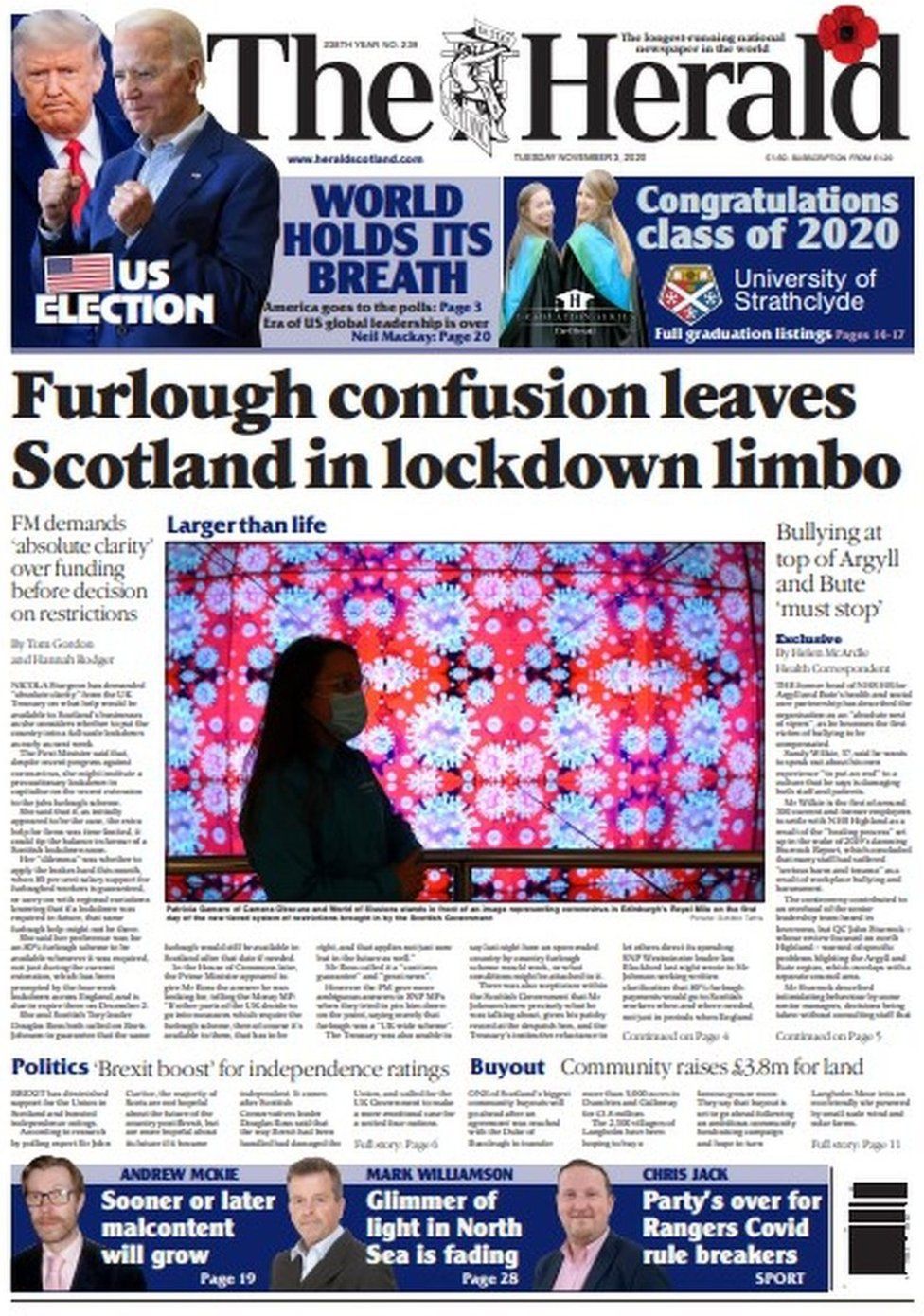 Scotland's Papers: Furlough Cash Promise And 'lockdown Dilemma' - BBC News