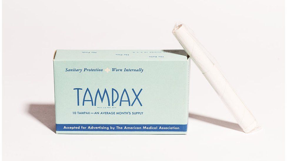 An early box of Tampax, from the Museum of Menstruation's collection
