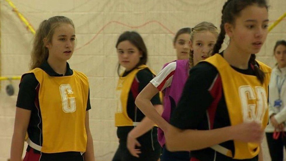 Netball at Newport school