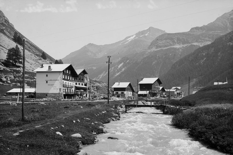 The main street of Val d'Isere in 1939