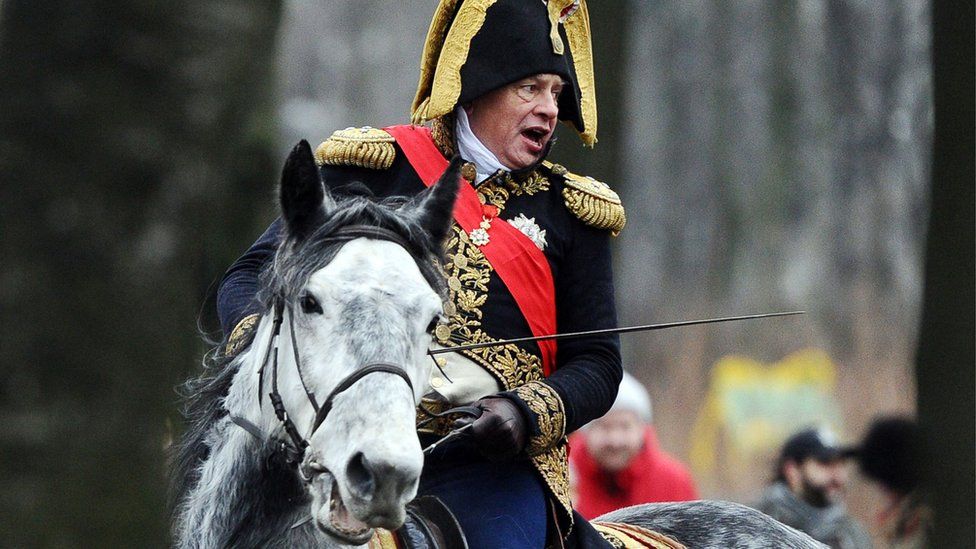 Sokolov dressed as Napoleon in 2014