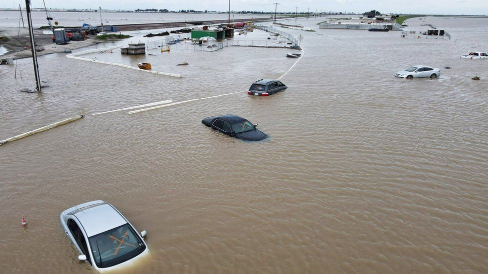 California cars in floods