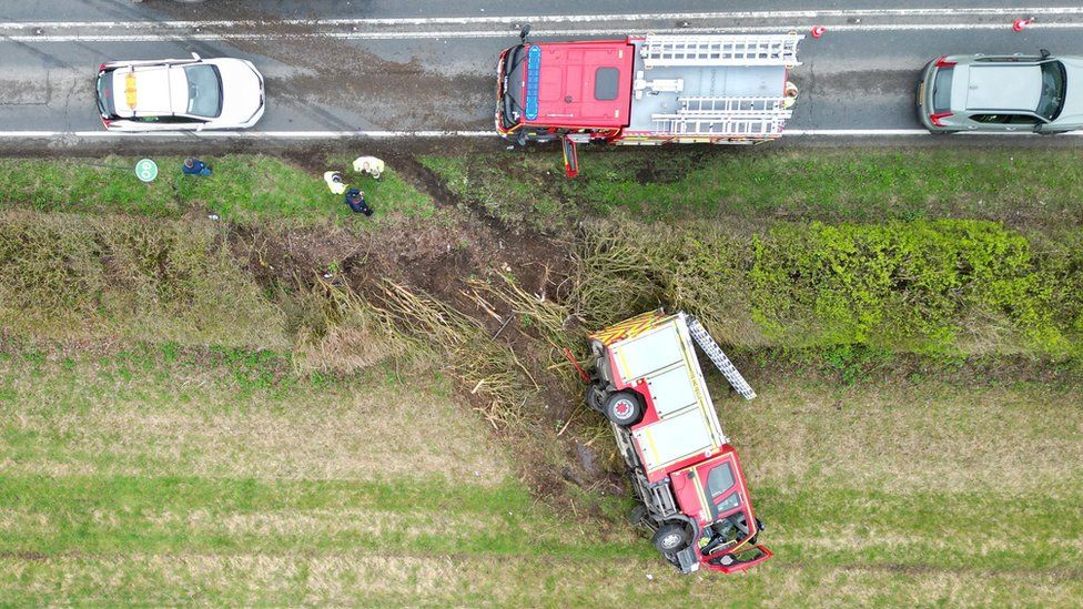 fire engine on the A272