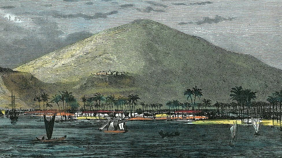 Historical print of Lahaina
