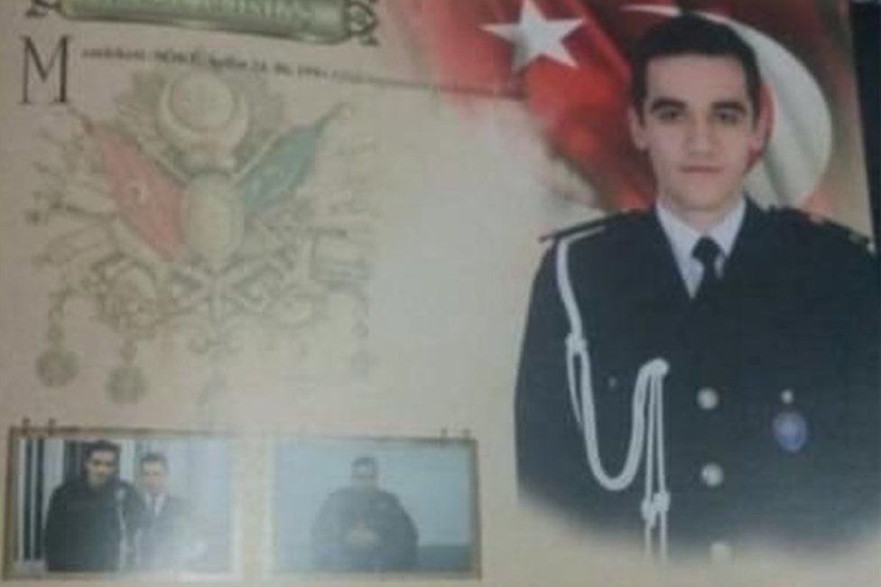 Mevlut Mert Altintas pictured in his police uniform