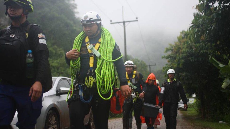 Rescuers in Chiang Rai (27 June)