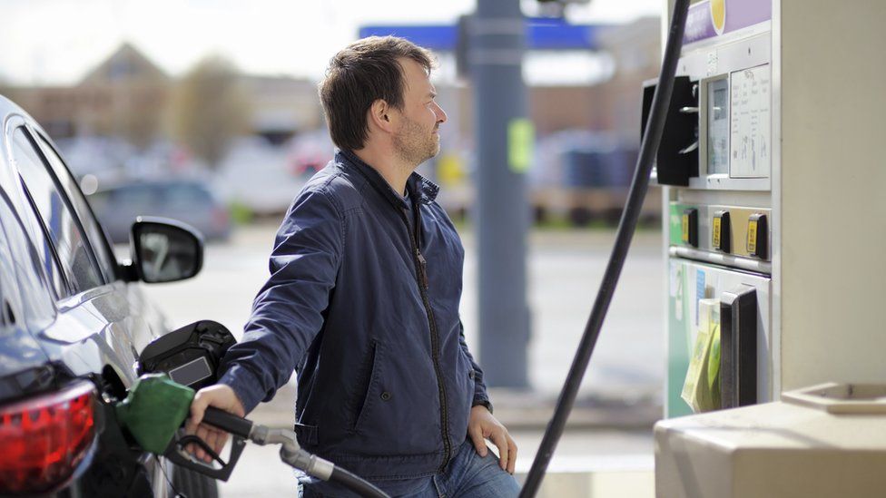 Man filling up petrol