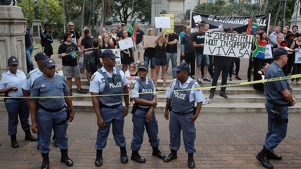 Protest against President Jacob Zuma
