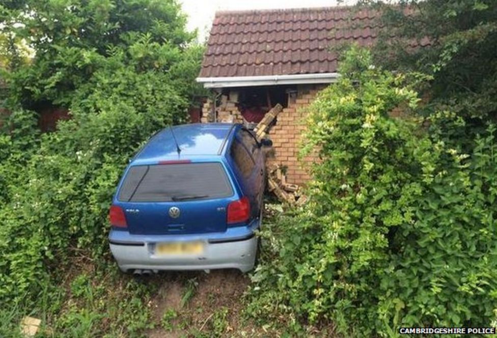 Wisbech Car crashes into house and man arrested BBC News