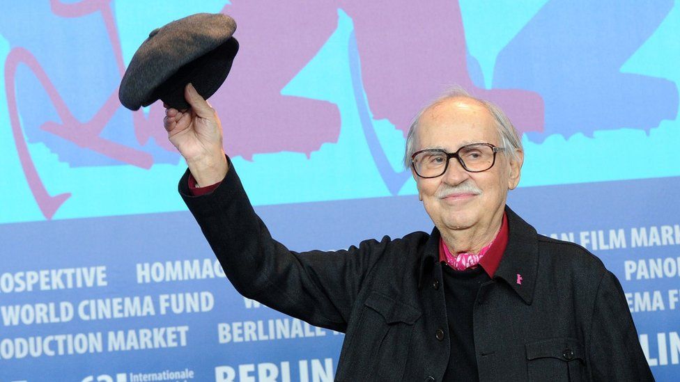 Vittorio Taviani after receiving the Golden Bear prize in Berlin in 2012.