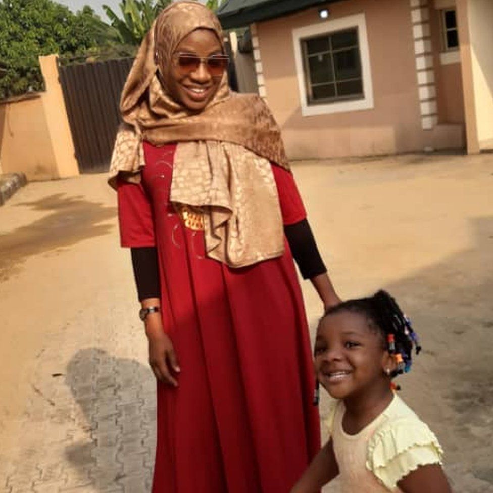 Sherifat Abubakar and her daughter