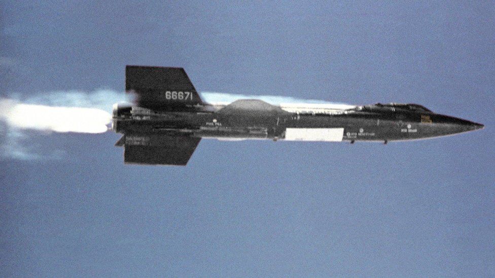 The X-15 aircraft in flight
