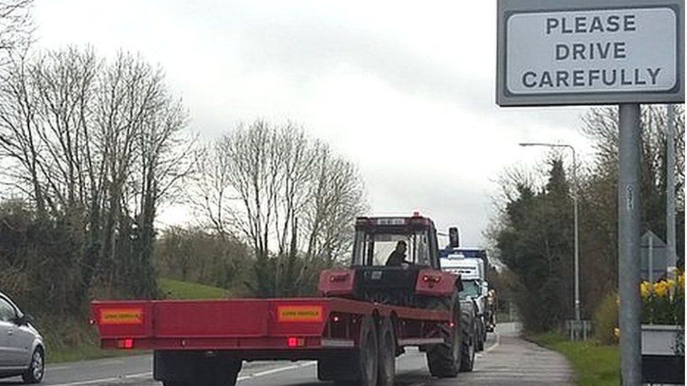 Tractor-reversing world record attempt