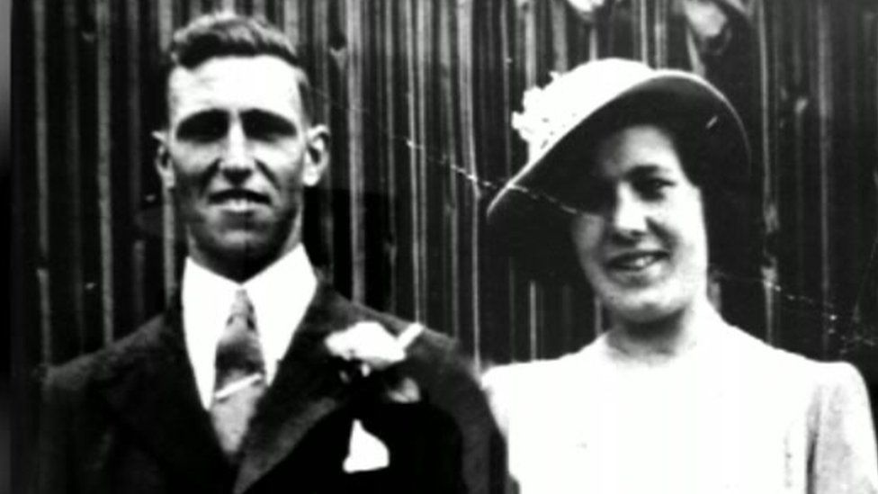 Eric and Nancy Kingston on their wedding day