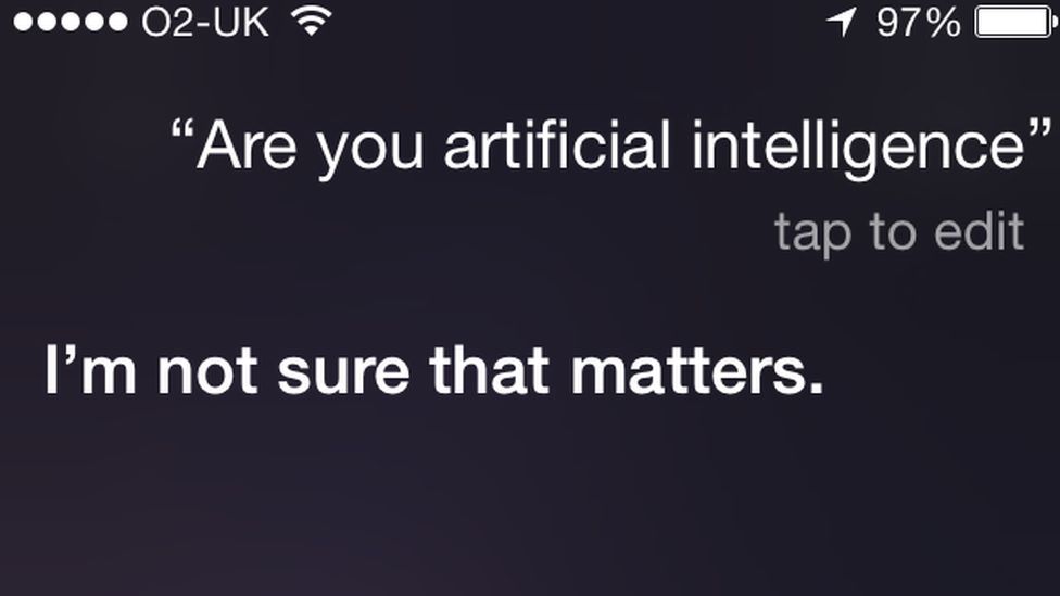 We asked Siri if she thought she was Artificial Intelligence