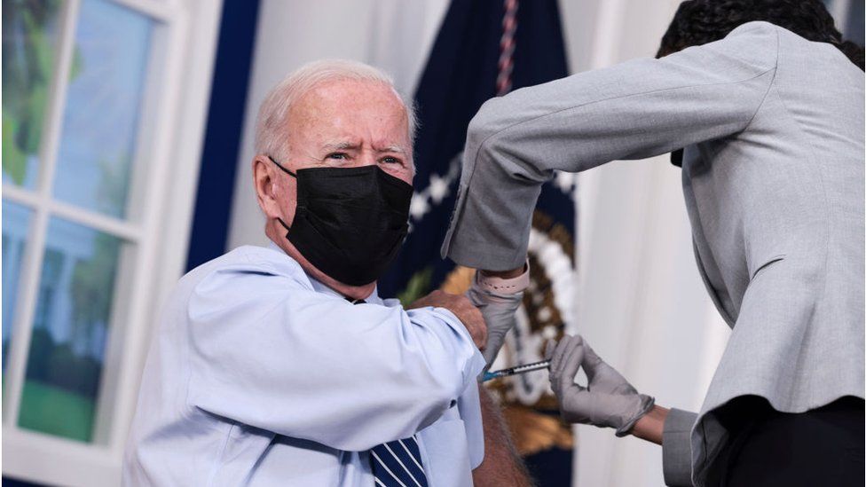 President Joe Biden received his Covid booster shot last month