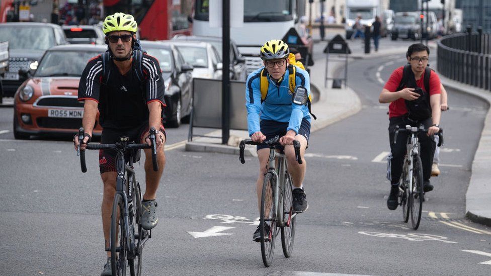 Cyclists in London