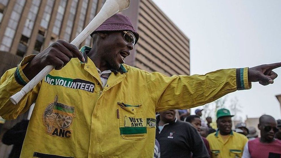 South African ruling party African National Congress disgruntled members demonstrate