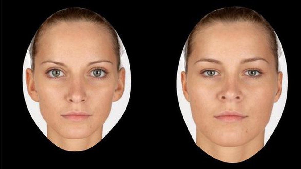 Example of facial images used in research