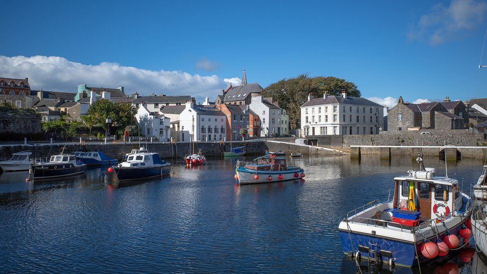 A photo of the harbour in Castletown