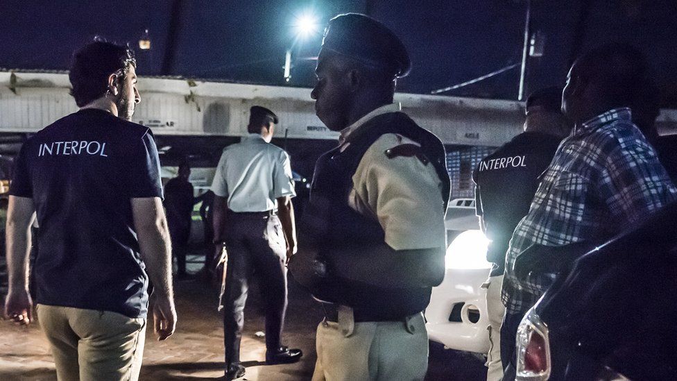 Interpol officers and local police raid night clubs in Georgetown, Guyana