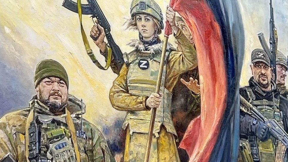 Painting of Russian soldiers