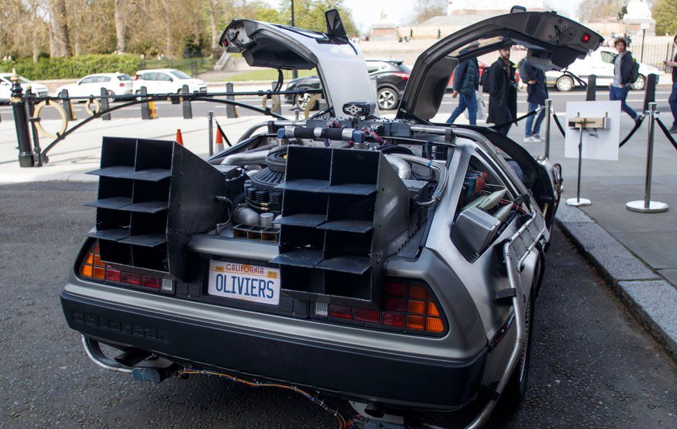 The DeLorean from Back to the Future