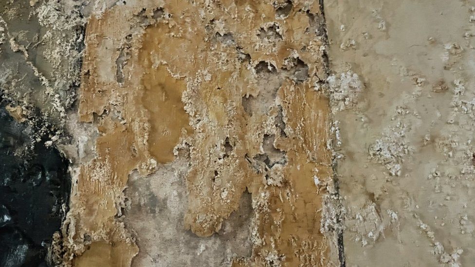 Damp walls in St Mary's Church, Great Yarmouth
