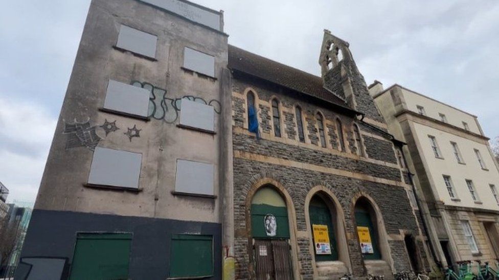 The derelict Old Seamans Mission Church in Prince Street